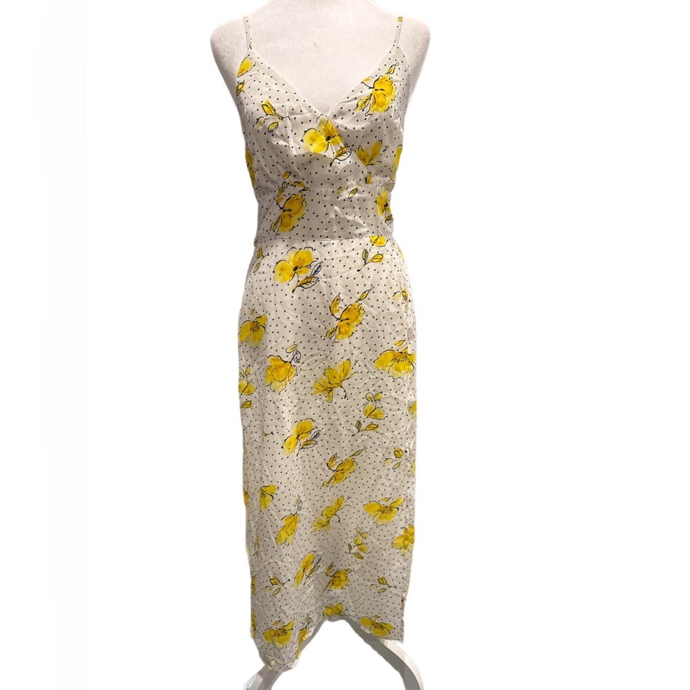 Abercrombie floral and polka dot midi dress M NWOT